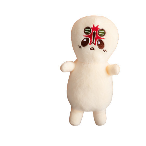 Plüss horror figura, törtfehér mogyoró, Peanut, SCP-173 - Sirenhead - ÚJ