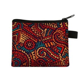   Barna mintás kisméretű péztárca, táska, szütyő, neszesszer - ÚJ