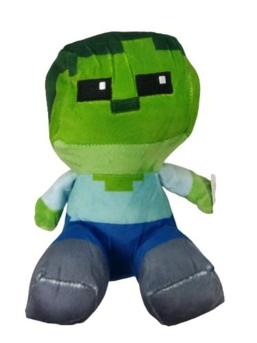 23 cm-es kék ruhás plüss figura - Minecraft - ÚJ