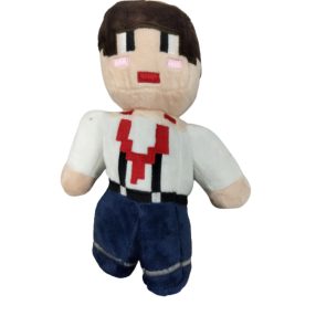   20 cm-es kék nadrágos ember plüss figura - Minecraft - ÚJ