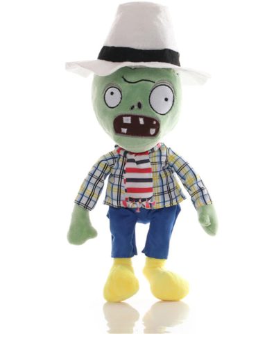 Kockás inges zombi plüss figura - Plants vs. Zombies - ÚJ