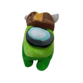 25 cm-es csipogós plüss figura, zöld - Among Us - ÚJ