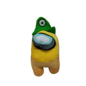   25 cm-es csipogós plüss figura, drapp-sárga - Among Us - ÚJ