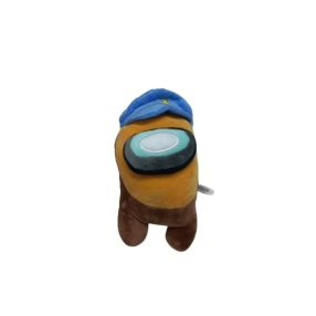 25 cm-es csipogós plüss figura, barna - Among Us - ÚJ