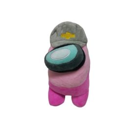   25 cm-es csipogós plüss figura, rózsaszín - Among Us - ÚJ