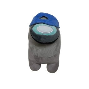 25 cm-es csipogós plüss figura, szürke - Among Us - ÚJ