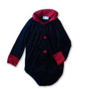 6-7 évesre piros-fekete jelmezfelső - ÚJ