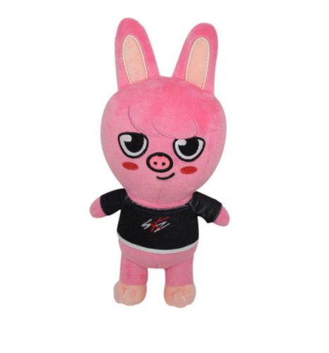 26 cm-es rózsaszín plüss figura - Skzoo - Stray Kids - Dwaekki - ÚJ