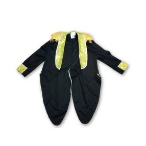 Férfi XL-es fekete jelmezruha, frakk, varázslóruha