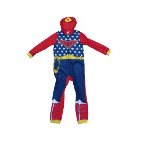 7-8 évesre vékony polár háziruha, jelmez - Wonder Woman