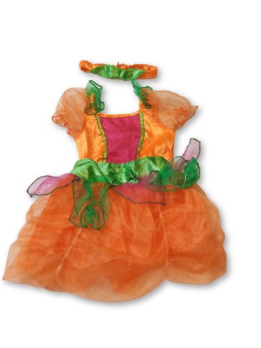 2-3 évesre narancssárga tüllös jelmezruha fejpánttal, halloween