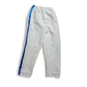 7-8 évesre fehér, oldalt kék csíkos jelmeznadrág