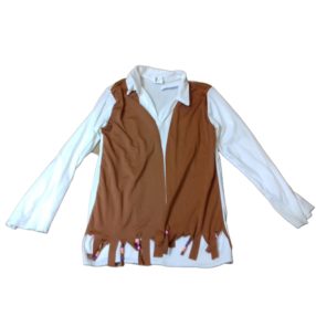 12-13 évesre barna-fehér indiánlány jelmezfelső