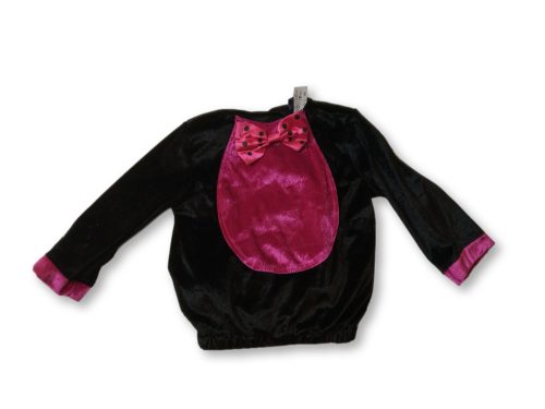 2-3 évesre plüss fekete-pink cica, macska jelmezfelső - TU