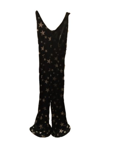 Felnőtt L-es egyrészes fekete csillagos varázsló jelmez