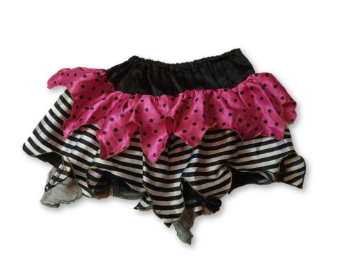 3-6 évesre pink-fekete tüllös jelmezszoknya