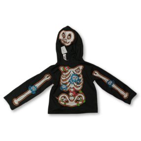   3-4 évesre csontvázas, kapucnis jelmezfelső - Halloween - George