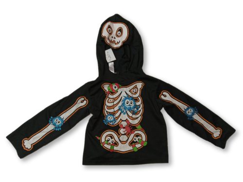 3-4 évesre csontvázas, kapucnis jelmezfelső - Halloween - George