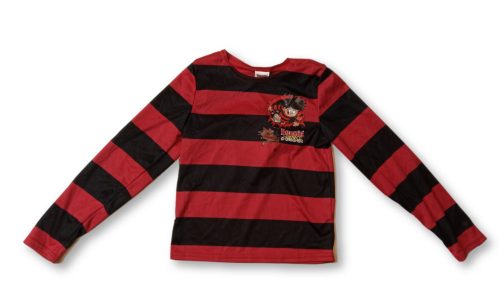 122-128-as piros-fekete csíkos jelmezfelső - Dennis a komisz - George - ÚJ