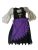 5-7 évesre ezüst-fekete boszorkányruha lila köténnyel - Halloween