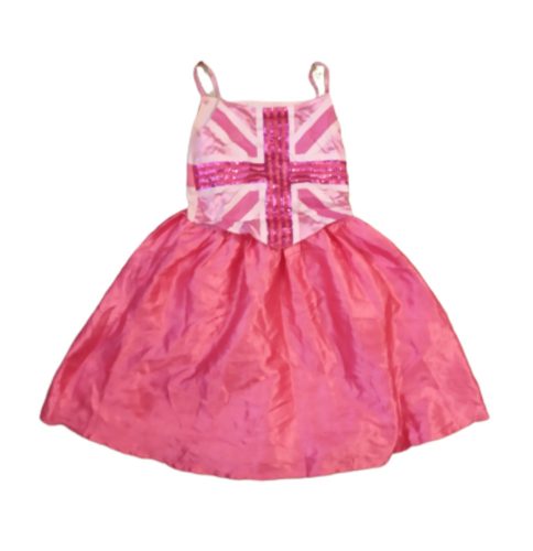 7-8 évesre pink angol zászlós jelmezruha