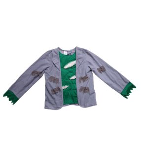   7-8 évesre szürke-zöld zombi vagy Frankenstein jelmezfelső - Halloween