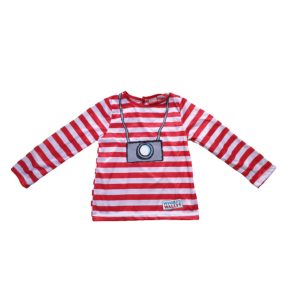   6-7 évesre piros-fehér csíkos jelmezfelső - Where's Wally?