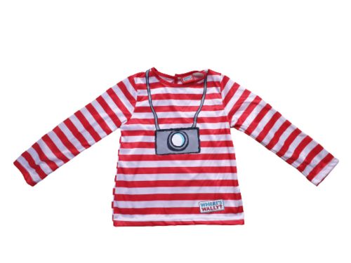 6-7 évesre piros-fehér csíkos jelmezfelső - Where's Wally?