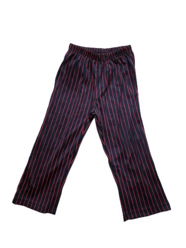 3-4 éveser fekete alapon piros csíkos jelmezalsó