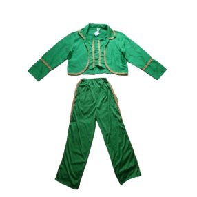   Nagylány vagy női zöld duplahatású felső, nadrággal - jelmez