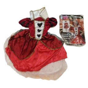   4-6 évesre abroncsos piros jelmezruha, Szívkirálynő - Alíz Csodaországban - ÚJ