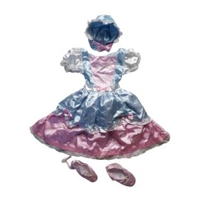   5-6 évesre kék-rózsaszín jelmez ruha, 3 kiegészítővel - TU