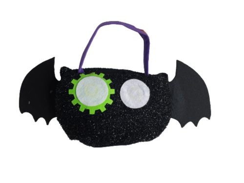 Fekete denevéres csokigyűjtő kistáska - George