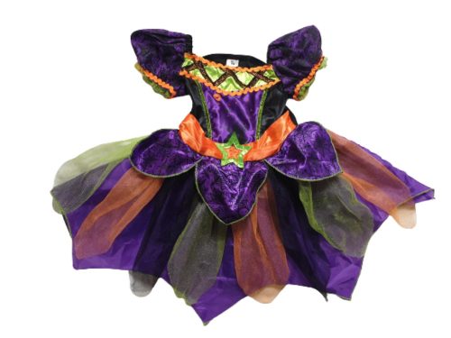 9-12 hónaposra lila-zöld denevéres boszorkány jelmez - Halloween - TU