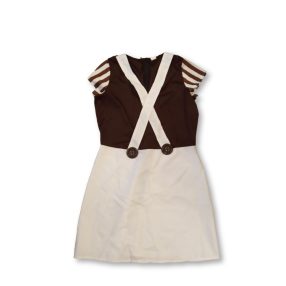 Női L-es barna-fehér jelmezruha