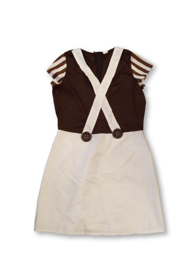 Női L-es barna-fehér jelmezruha