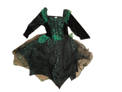 7-8 évesre zöld-fekete halloween jelmezruha