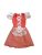 3-4 évesre piros-fehér kötényes kislány jelmez