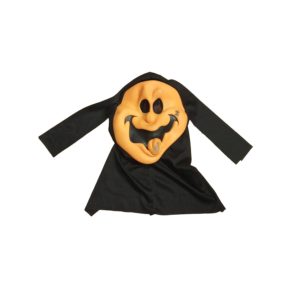 Narancssárga-fekete vicces halloween gumi maszk