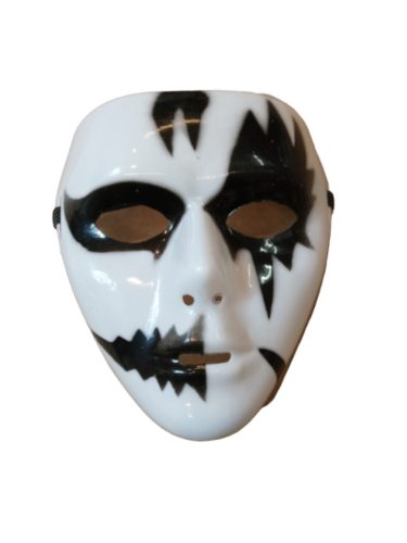 Fekete-fehér horror, halloween maszk - ÚJ