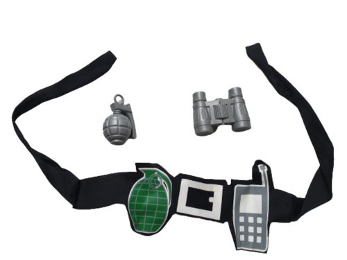 Kommandós öv, távcsővel, gránáttal - Jelmezkiegészítő