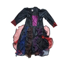   7-9 évesre fekete-bordó-lila tüllös boszorkányruha - Halloween