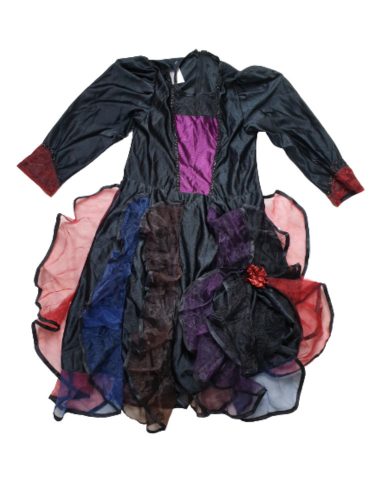 7-9 évesre fekete-bordó-lila tüllös boszorkányruha - Halloween