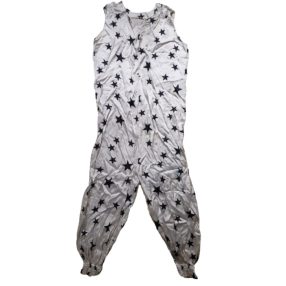 Felnőtt fehér-fekete csillagos bohóc jelmezruha (unisex)