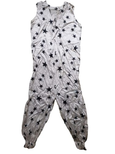 Felnőtt fehér-fekete csillagos bohóc jelmezruha (unisex)