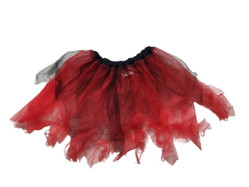 4-5 évesre piros-fekete tüll jelmez szoknya