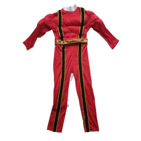   7-8 évesre piros izmosított jelmez - Power Rangers (használtabb)
