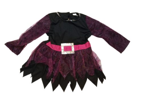 6-7 évesre pink-fekete boszorkányruha, jelmez - Halloween - ÚJ