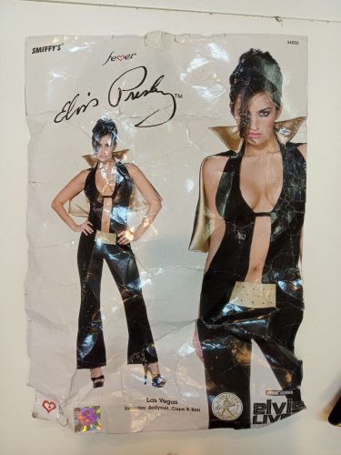 Női M-es fekete-arany Elvis Presley jelmezruha - ÚJ