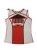 Női XL-es piros-fehér szurkolólány jelmezfelső - ÚJ